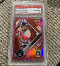 2018 Donruss Optic Mookie Betts Diamond Kings PINK Prizm Holo EMC GEM MINT 10