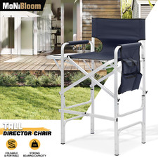 31" Foldable Director Chair Portable Heavy Duty Camping Seat w/Side Table Pocket