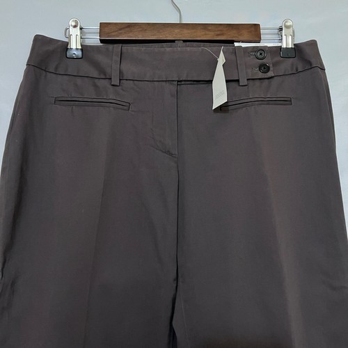 MSRP $59.50 LOFT Marisa Modern Stretch Womens 6 Brown Slacks Lo-Rise Pants 32x32 - Picture 3 of 9