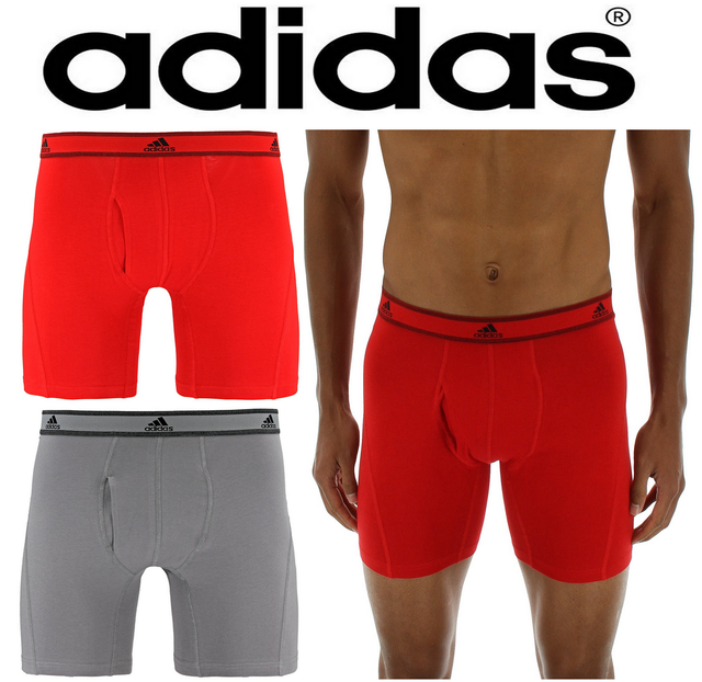 Adidas Men's 2Pack Relaxed Stretch Cotton Boxer Briefs Underwear S (28