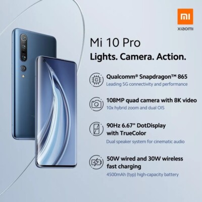 Xiaomi Mi 10 Pro 5G Dual SIM 256GB 512GB Unlocked Android