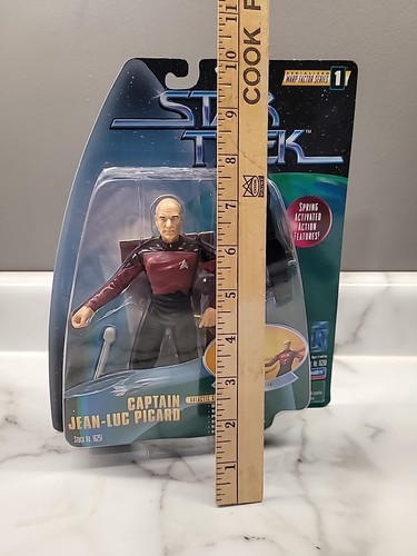Figurina Playmates STAR TREK CAPTAIN JEAN-LUC PICARD Warp Factor serie 1 1997 nuova con scatola - Foto 6 di 6
