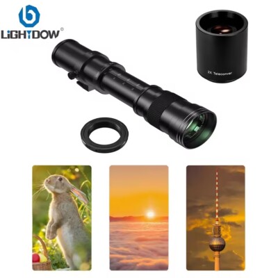 Lightdow 420-800mm F8.3 Full Frame Telephoto Lens for Canon Nikon Fuji Sony M43 