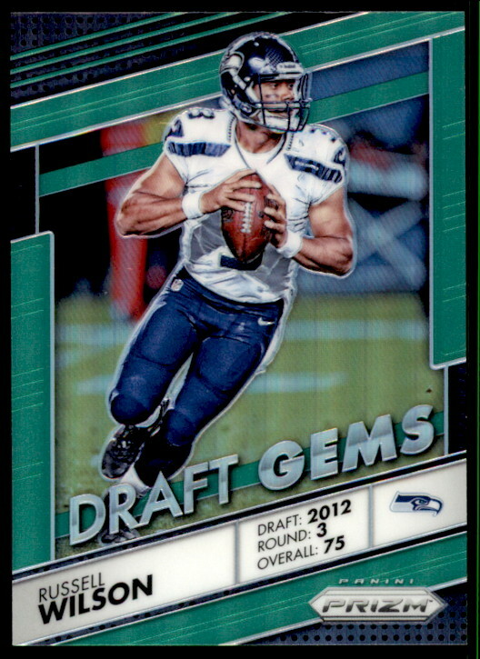 2016 Panini Prizm Russell Wilson Draft Gems Green Prizm