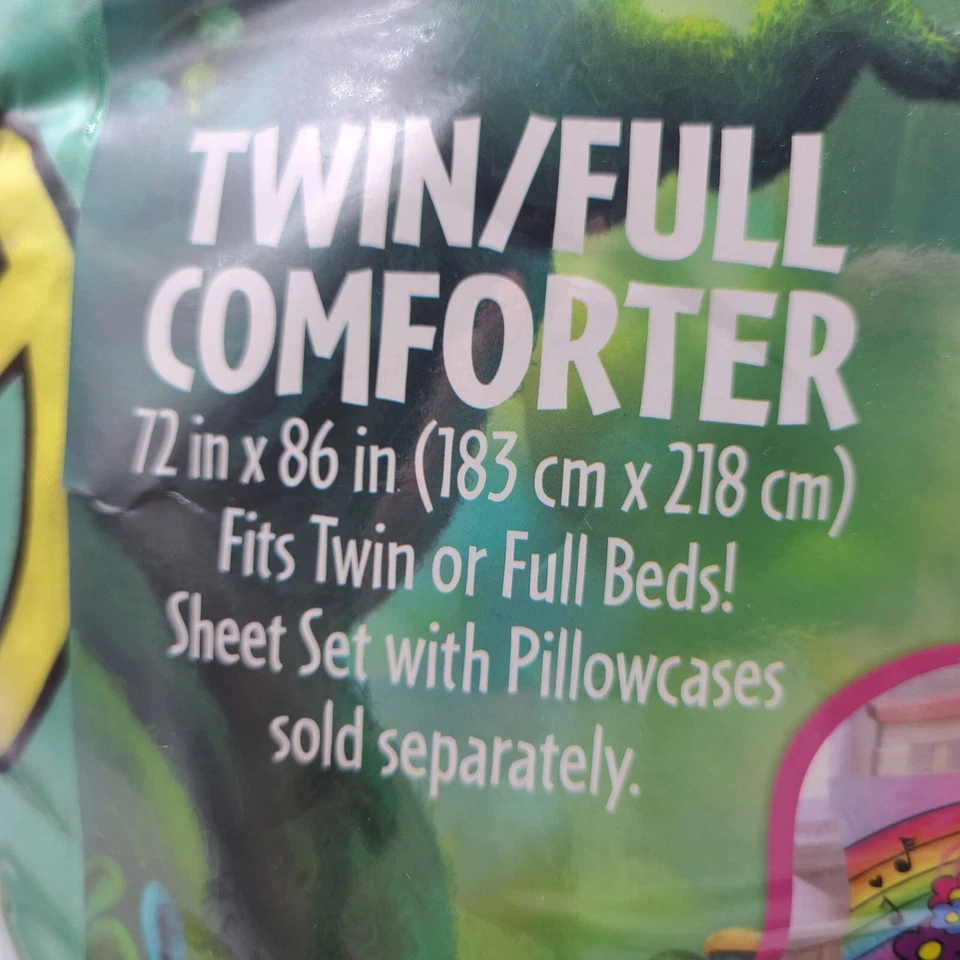 Edredón reversible Dreamworks Trolls Poppy cama doble/completa 72" x 86" nuevo en stock 2018 Foto 2 de 4