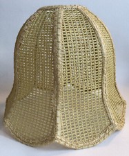 Vintage retro natural raffia wicker bell shape lampshade lightshade 26x29x8cm