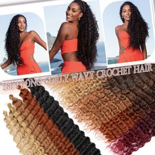 REAL As Human Water Wave Crochet Braids Deep Curly Hair Extensions Soft Natural