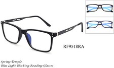 Reading Glasses Blue Light Blocking Filter Anti Fatigue Spring Hinged UV 100 