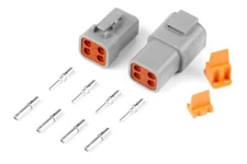 Haltech Plug and Pins Only Matching Set of Deutsch DTP4 Connectors 25 Amp