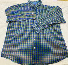 Chaps Easy Care Men's XL/TG/EG Long Sleeve Button Down Multicolor Plaid Shirt