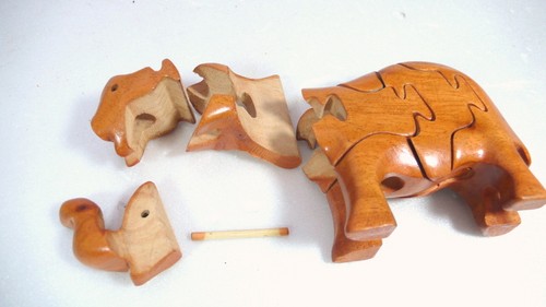 3D Animal Wooden puzzle Toy, Brain Teaser, Cube,Building Block for Kids PZA01-14 - Picture 19 of 36