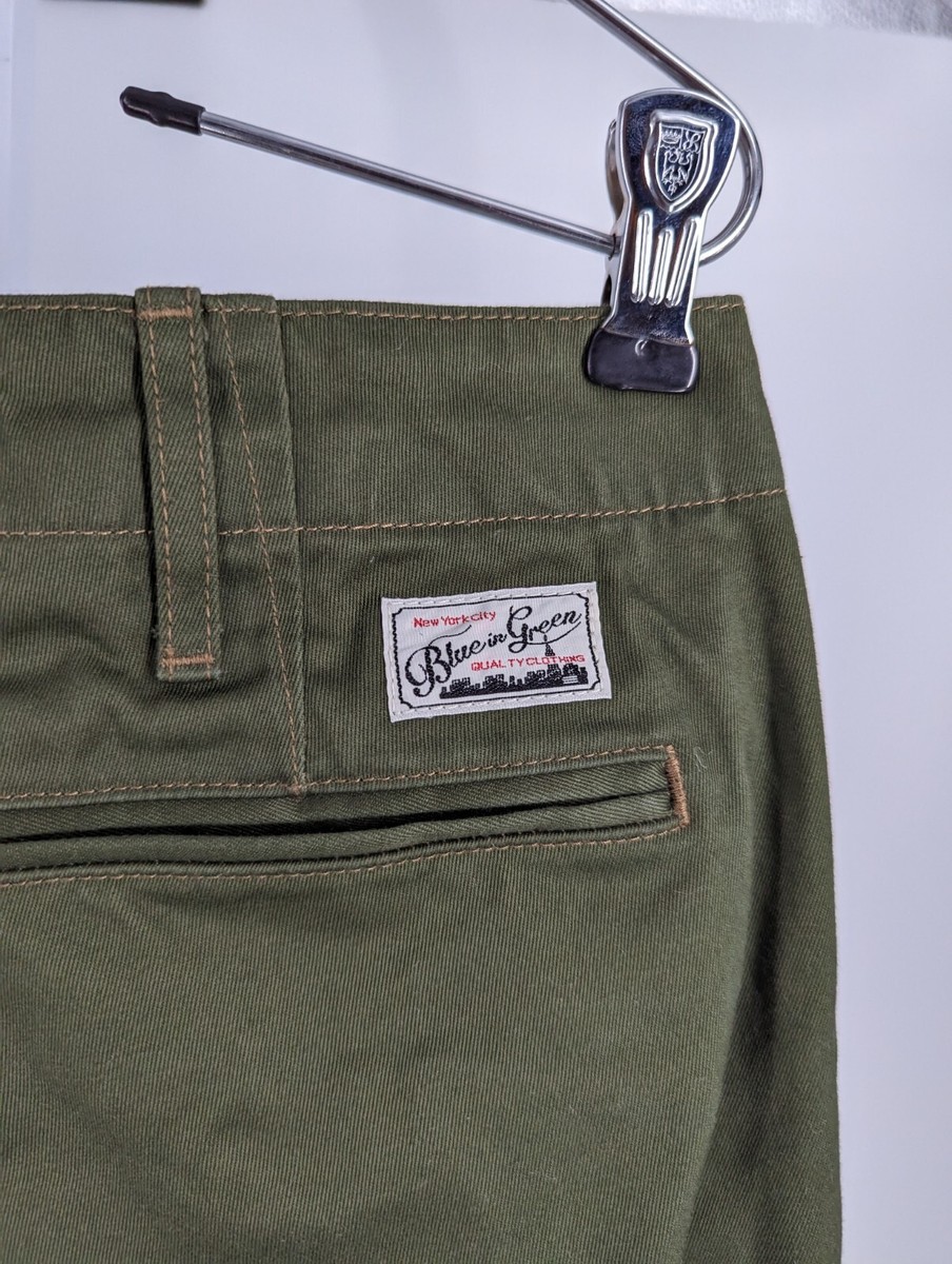 Blue In Green NYC Okayama Green Denim Jeans Chinos Size 30 31 x 32 Japan |  eBay