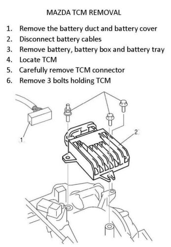 2006 Mazda 3 TCM TCU 2.3L Transmission Computer Repair Service - Picture 5 of 5