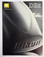 Nikon D3X Digital Camera Product Sales Brochure