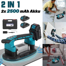 2IN1 Tile Vibration Machine & Vibrator Suction Cup 6-Speeds  24000RPM w/ 2 Akku