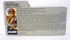 GI JOE Crazylegs File Card Vintage Action Figure Accessory Part 1987