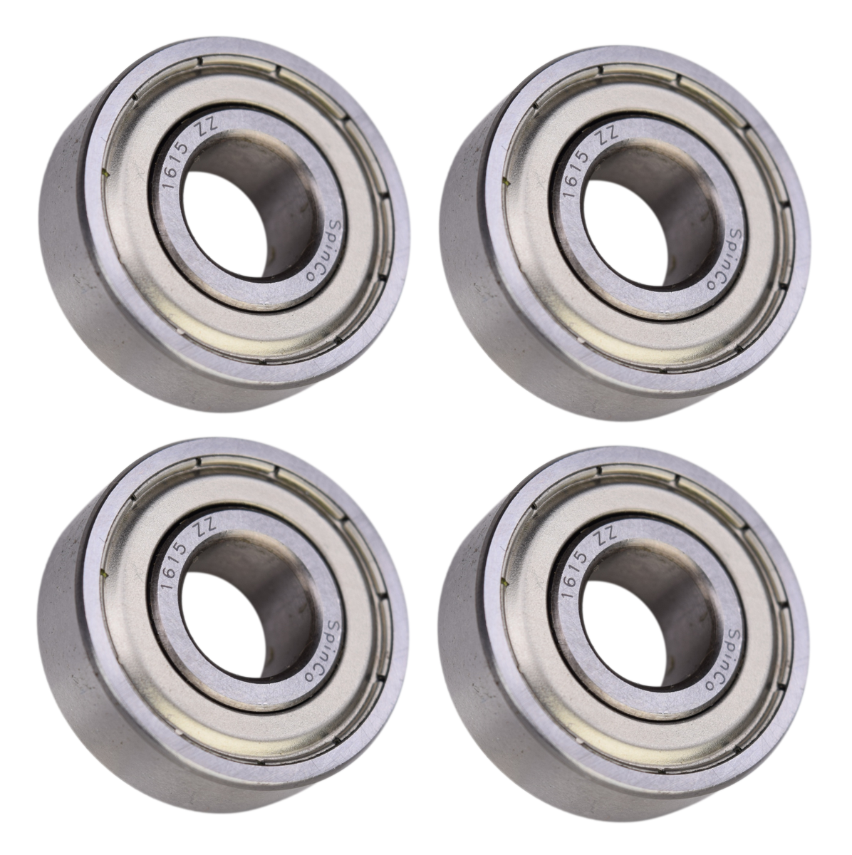 4 Each) 1615-ZZ Shielded Radial Ball Bearing 7/16 ID X 1-1/8 OD X