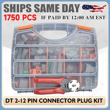 1750PCS Genuine Deutsch Connector Kit Stamped Contacts For 14,16,18,20 GA.WIRE