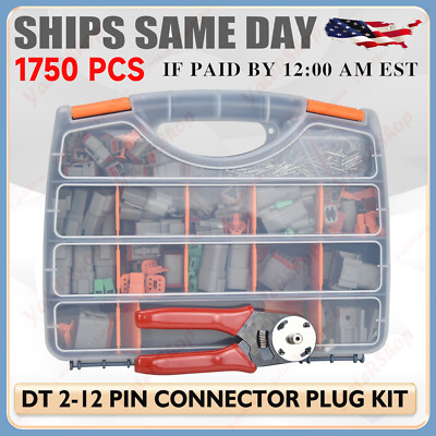 #ad 1750PCS Genuine Deutsch Connector Kit Stamped Contacts For 14161820 GA.WIRE $90.99