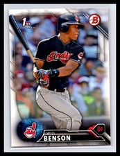 2016 Bowman Draft #BD-80 Will Benson 1st Paper Prospect RC Cleveland Indians