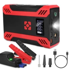 Car Jump Starter With Air Compressor Portable Car Battery Booster