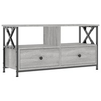 Tv-Schrank Grau Sonoma 90X33X45 Cm Holzwerkstoff & Eisen