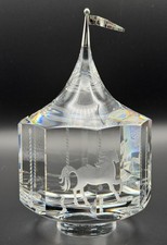 Steuben Crystal Carousel Sculpture Signed PSA J.O.S. Peter Aldridge Art Glass