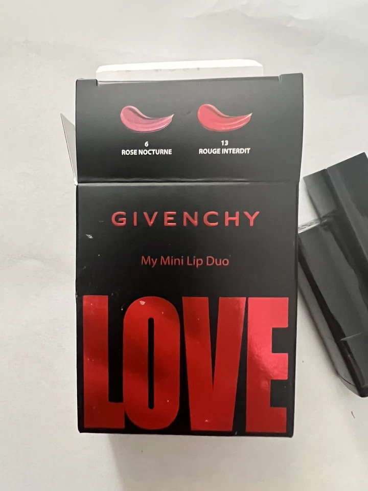 GIVENCHY My Mini Magic Lip Duo 1.3g*2 Rose Nocturne 6 rouge Interdit 13 NIB - Image 4 of 4