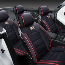 Universal PU Leather 5-Seats Front Rear Car Seat Cover Full Set for SUV Truck