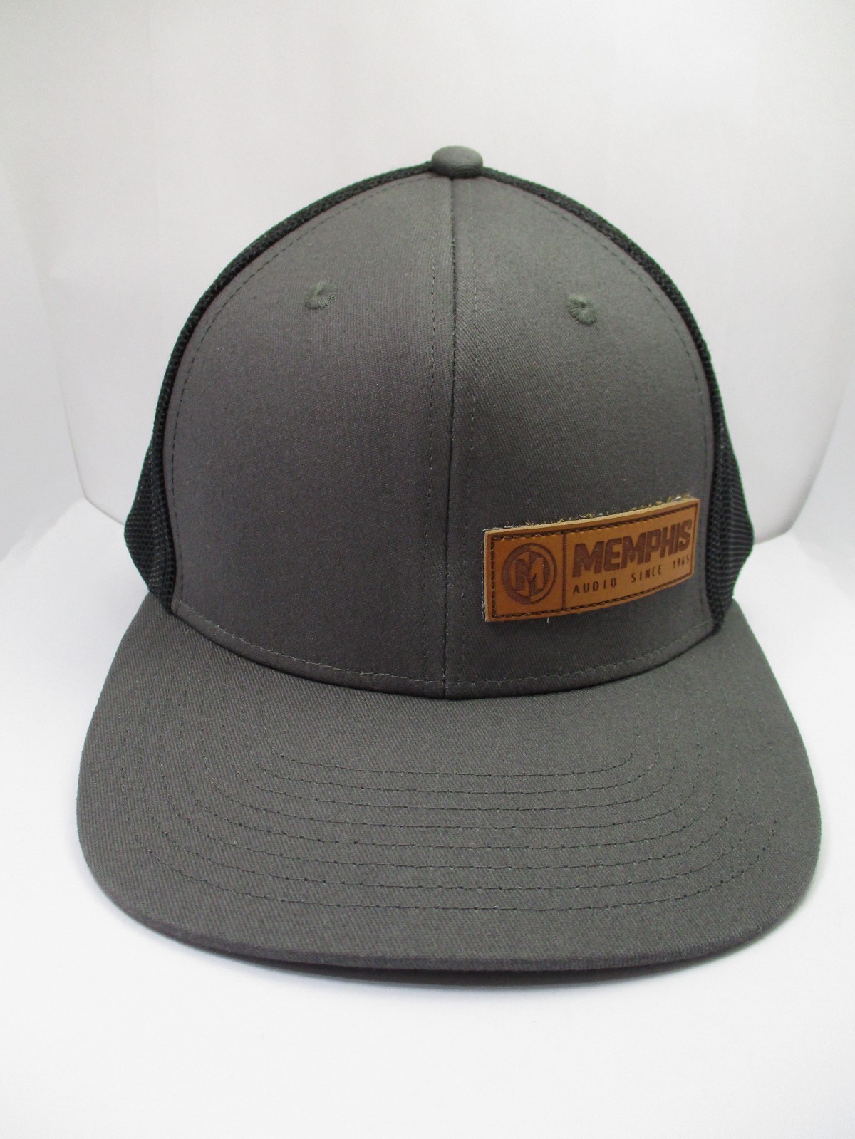 MEMPHIS AUDIO Leather Patch Cap / Hat Mesh Snapba… - image 3