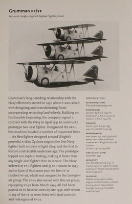 Grumman FF SF Plane Picture Aircraft Article Vintage Detail Info Sheet    