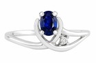 GENUINE BLUE SAPPHIRE & DIAMOND RING SOLID 10K GOLD - Free Certificate Appraisal — photo 5