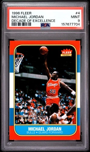 1996 Fleer Decade Of Excellence #4 Michael Jordan PSA 9 Bulls HOF GOAT