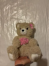 TEDDY BEAR Soft Hardened Sitting Structure Valentine Bear SHABBY CHIC DECORATIVE