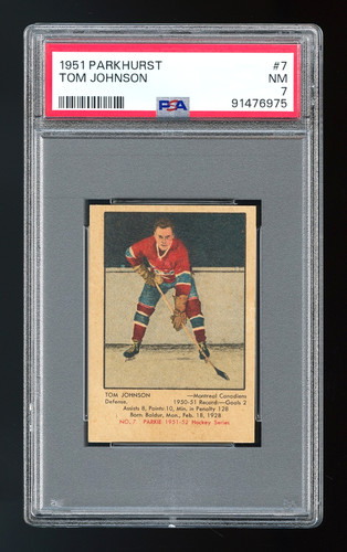 Tom Johnson #7 1951 Parkhurst card