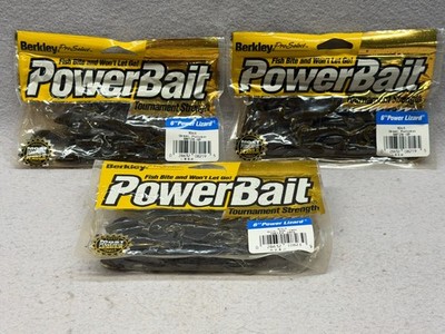 Obsolete Vintage Berkley 6'' Power Lizard (3) 10 pks, Tourn. Strength
