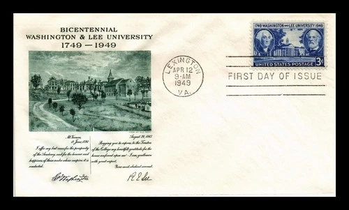 US COVER WASHINGTON & LEE UNIVERSITY BICENTENNIAL FDC SCOTT 982 FULTON CACHET