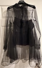 Christian Dior Chemise Plastron Cami Noir