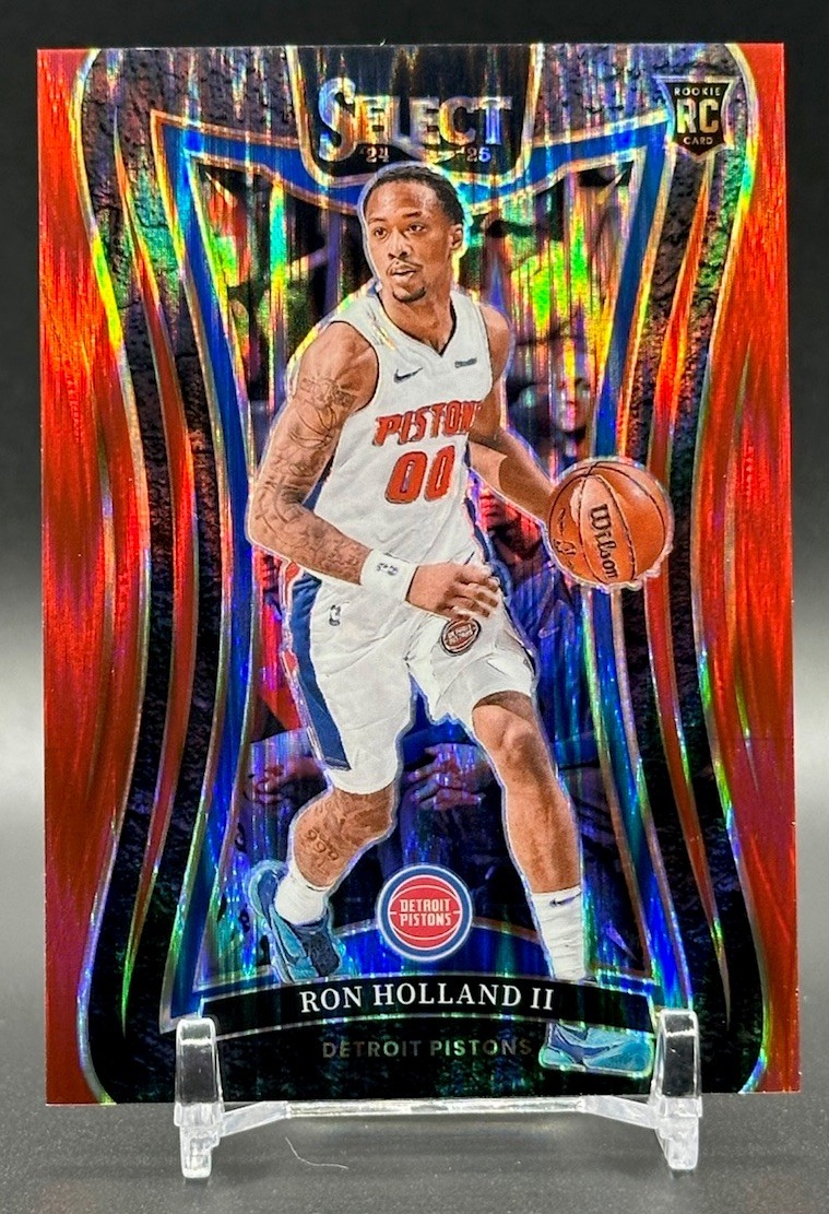 Ron Holland II Red Flash Prizm /299 2024-25 Panini Select Mezzanine #370 (RC)