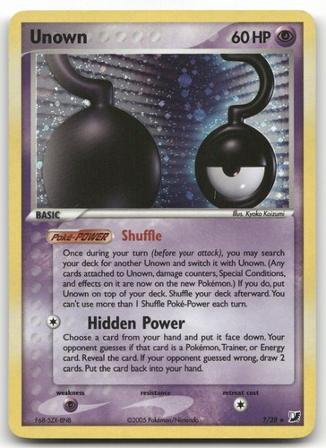 Unown (?) #?/28 (Holo) (LP) EX Unseen Forces UF Pokemon