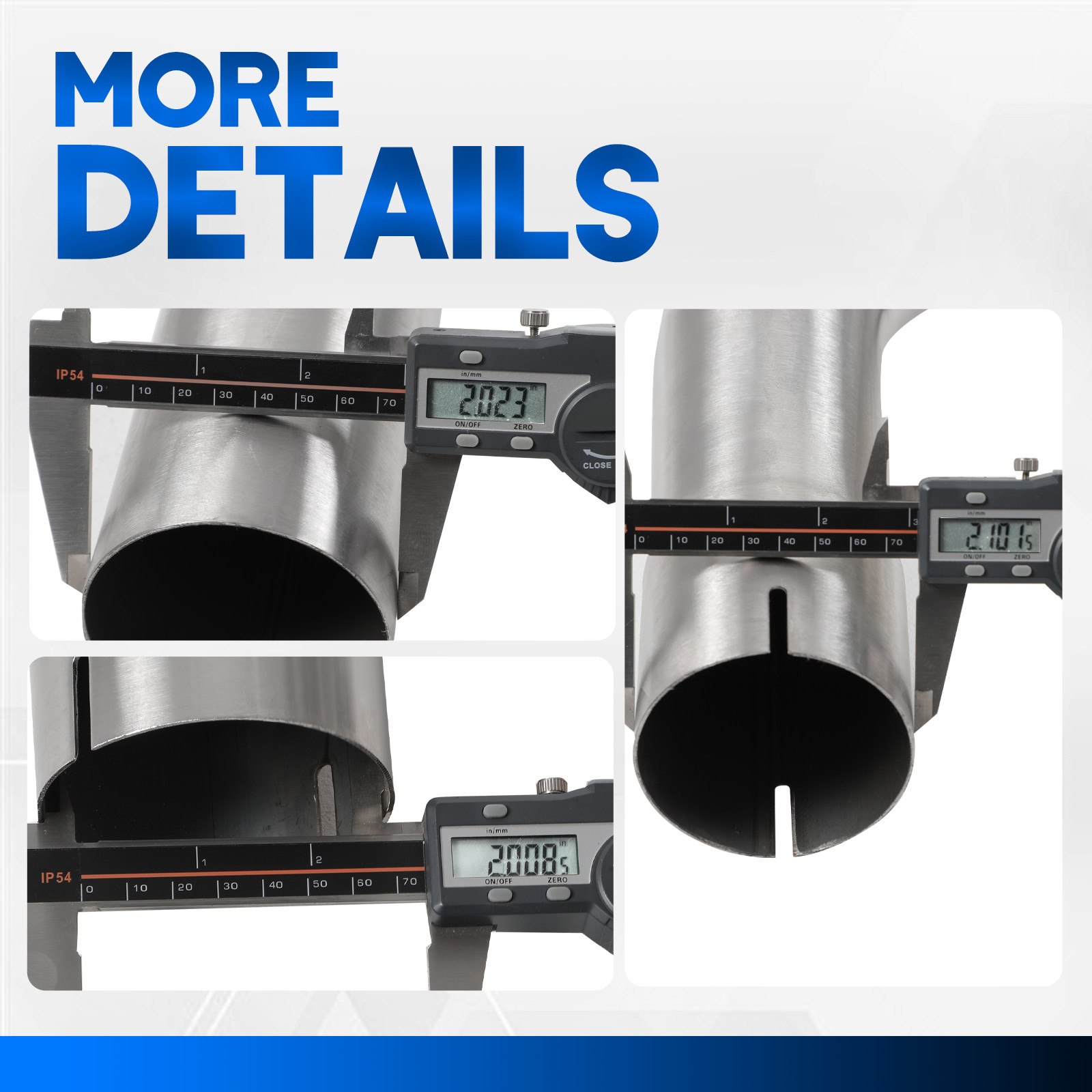 DIY 16Pcs 2"OD Stainless steel Mandrel Bend Straight U-Bend Exhaust System Pipes