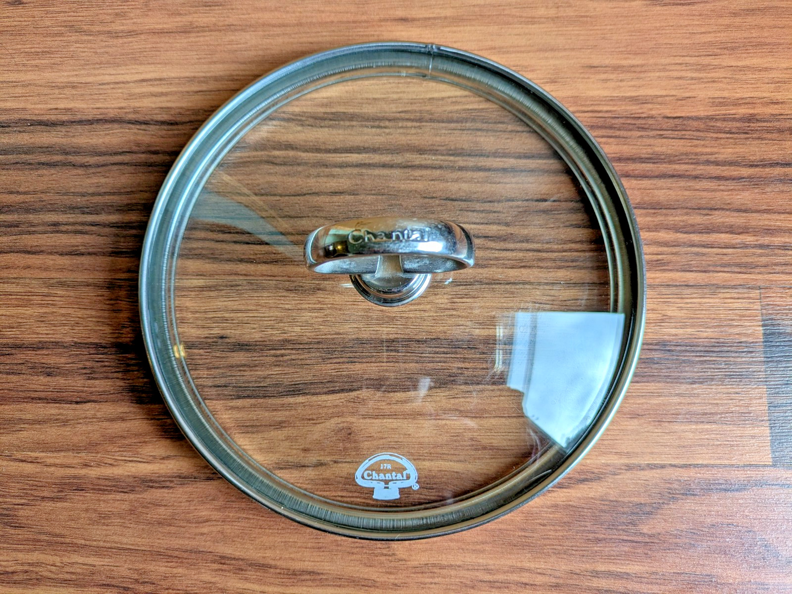 Chantal 17 Stainless Steel Glass Pot Pan Lid 6 3/4” Diam 6 1/4” Inside