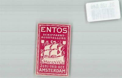 38128846 - Amsterdam Entos Schifffahrt- Ausstellung 1913 Vignette