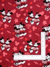 Mickey Minnie Fabric By The Yard Hearts Love CP70809 Cotton by Springs