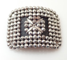 Antique Steel Cut Riveted Cloth Single Shoe Buckle Clip