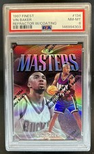 1997-98 Topps Finest Vin Baker Refractor Silver #/1090 Bucks PSA 8