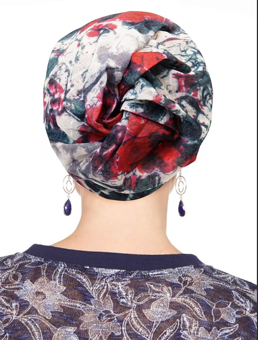 Women's Cap Chemo Hat Slouchy Headwear Head Wraps Crab Hats 2pcs Tin... image 6