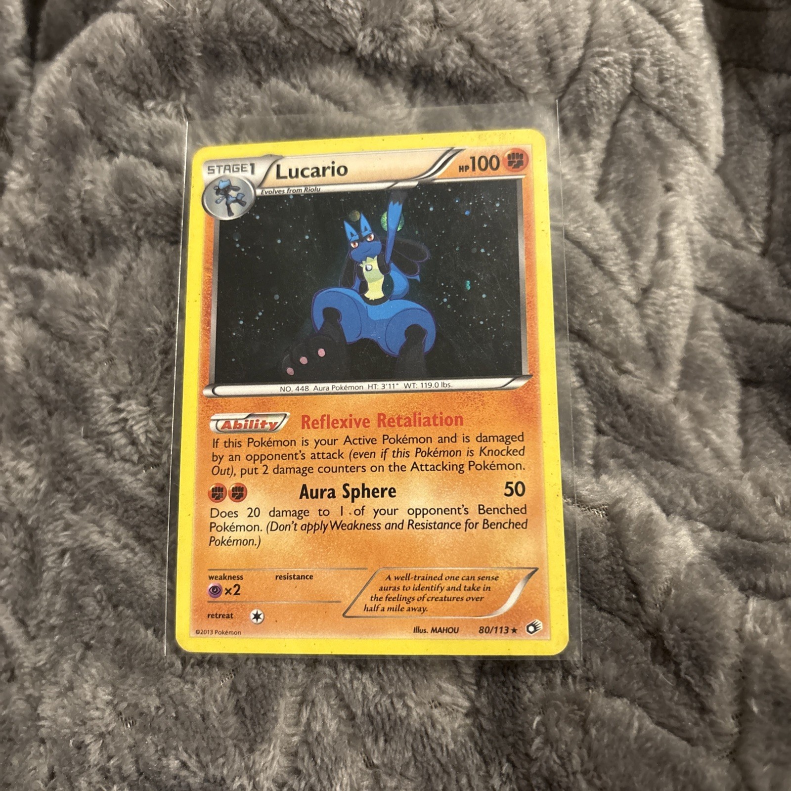 Lucario 80/113 Legendary Treasures Holo Rare Pokémon Card Lp 💎