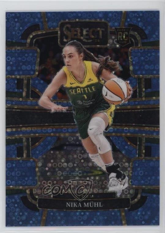 2024 Select WNBA Concourse Light Blue Disco Prizm /125 Nika Muhl #27 Rookie RC