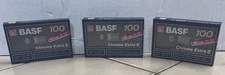 3 NOS BASF 100 Chrome Extra II Cassette Tapes